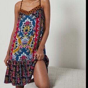 Anthropologie Colorful Patterned Mini Dress